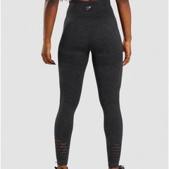 Gymshark Seamless Energy Leggings Charcoal Grey HW Small late 2010s activewear