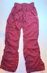 Lululemon Dance Studio Mid Rise Ruched Pant Burgundy Plum Red Size 4 NWT