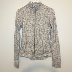 Lululemon First Release Forme II Jacket Petit Fleur Silver Spoon Size 4