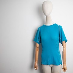 Icebreaker GT 150 Women’s L Merino Wool Technical Running T-Shirt Blue Teal