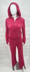 Juicy Couture Vixen Pink Velour Track Suit Set NWT $199 Women’s Size Small