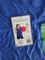 RBX Slub Jersey Tank Top With Side Vents Athletic Blue, Large, New MSRP $48
