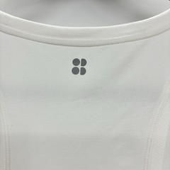 Sweaty Betty White Seamless Racerback Fitted Tank Top Gym Athlete Workout Size 8