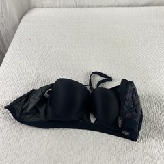 Victoria Sport Knockout Sports Bra Womens 32D Black Floral Zip Front