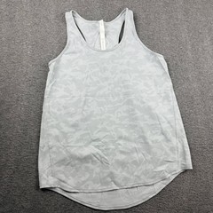 Lululemon Swiftly Relaxed Tank Top Women’s 8 Gray Camo Jacquard Crossover Back