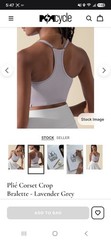 POPFLEX Plié Corset Crop Bralette in Lavender Grey