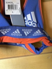 Adidas Sports Bra Womens Large Blue Orange Climalite Racerback NWT Athletic