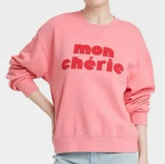 NEW Universal Thread Women’s ‘Mon Cherie’ Oversized Sweatshirt Size Small