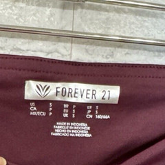NWT Forever 21 Burgundy Plum Long Leggings Mesh Panels Size Small