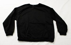SHEIN Women’s EZwear Rhinestone Wing Drop Shoulder Sweatshirt AW5 Black Medium