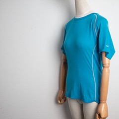 Icebreaker GT 150 Women’s L Merino Wool Technical Running T-Shirt Blue Teal