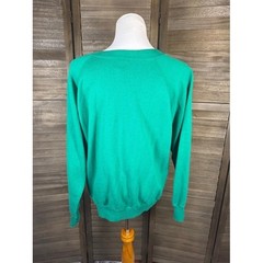 Vintage Pannill Green Beary Merry Christmas Sweatshirt Womens XL Made in USA