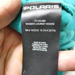 Polaris Hoodie Womens Medium Teal Green Journey 1/4 Zip Kangaroo Pocket Fleece