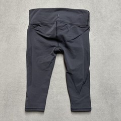 Lululemon Reveal Crop Tights Womens Large Gray/Black Cropped 15″ Inseam LW6HGPS