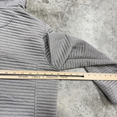 L.L.Bean Hoodie Womens Medium Gray Quilted Full Zip Jacket Hooded Katahdin Logo