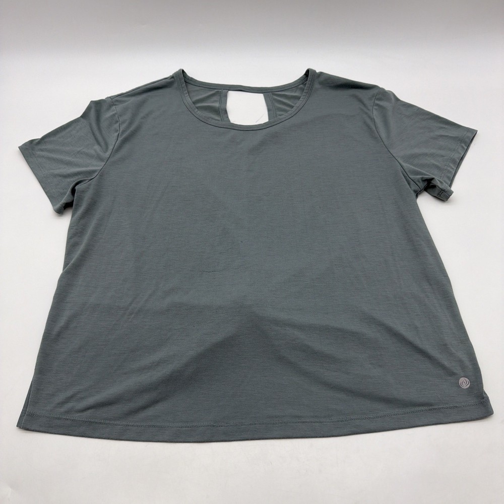Apana T-shirt Women XL Gray Solid Logo .#37896