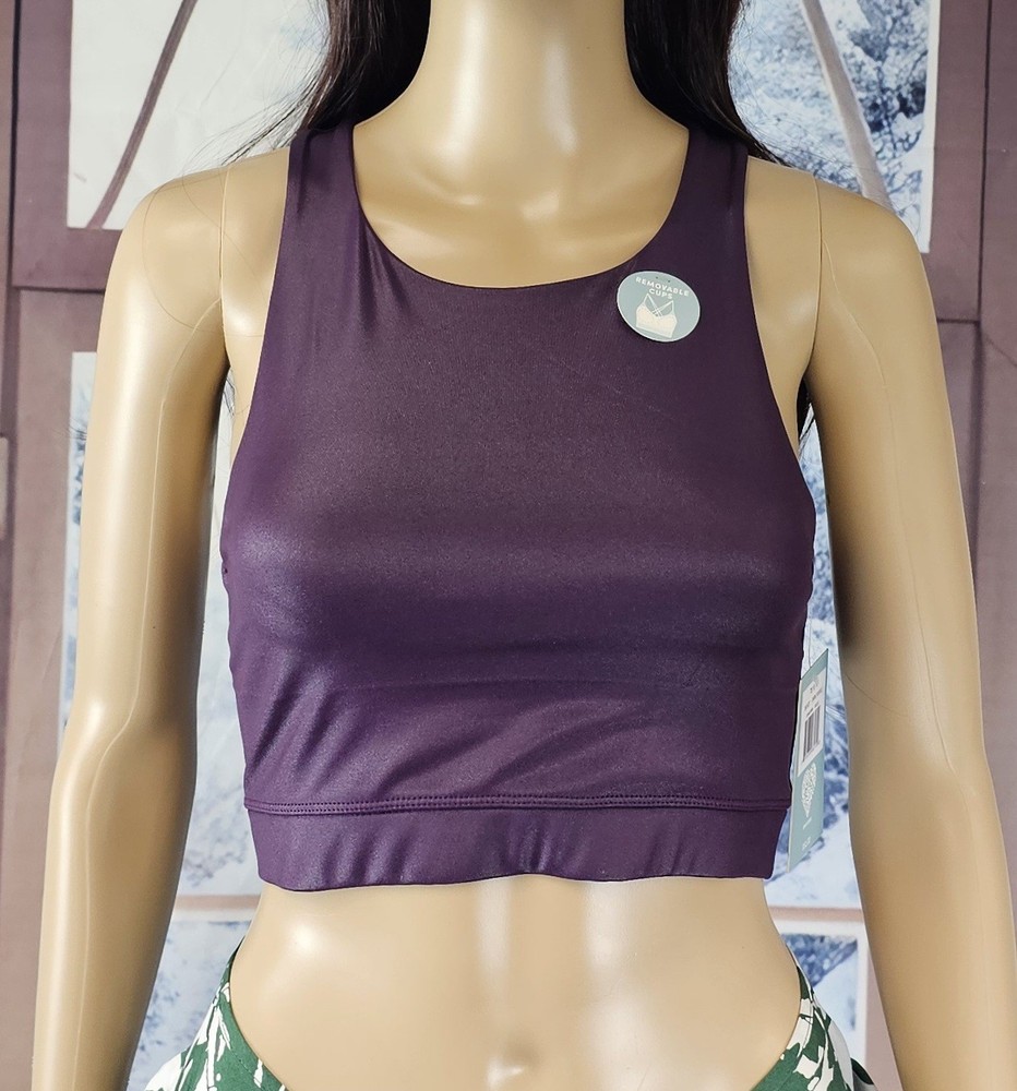 Tone It Up Shine Racerback Women’s Sports Bra Medium Dark Purple