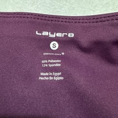 Women’s Leggings SMALL Quick Dry Activewear Pull On Maroon Athletic Gym Layer8