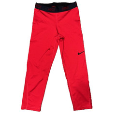 NIKE Pro Pants Womens Medium Red Running Yoga Performance Cross Training Dri-Fit