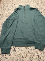 Universal Thread Mock Neck 1/4 Zip Sweatshirt Women’s Green XXL
