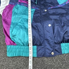 Vintage Andy Johns Jacket Mens Medium Colorblock Windbreaker Nylon Retro 90s