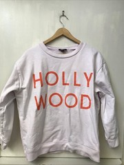 J.CREW Light Pink & Orange 100% Cotton Terry HOLLYWOOD Sweatshirt Size XL
