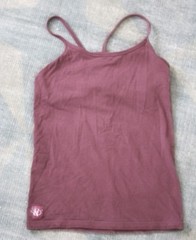 Lotus Yoga etsy seller dark plum yoga cami with shelf bra large