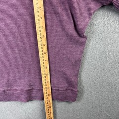 Slightly Buddha Purple Waffle Knit Pullover Graphic Sweatshirt One Size Cotton