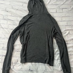 John Galt Brandy Melville Gray Knit Hoodie Women’s One Size Slouchy Pullover Y2K