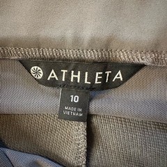 Athleta Legging Pants Size 10 Zip Pockets Gray Stretch RN# 54023 M2Y