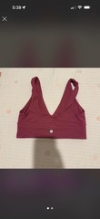lululemon athletica Burgundy Solid Wireless Pullover Sports Bra Size 8