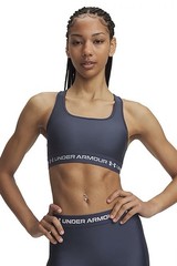 Under Armour Sports Bra Medium Teal Crossback Compression Athletic