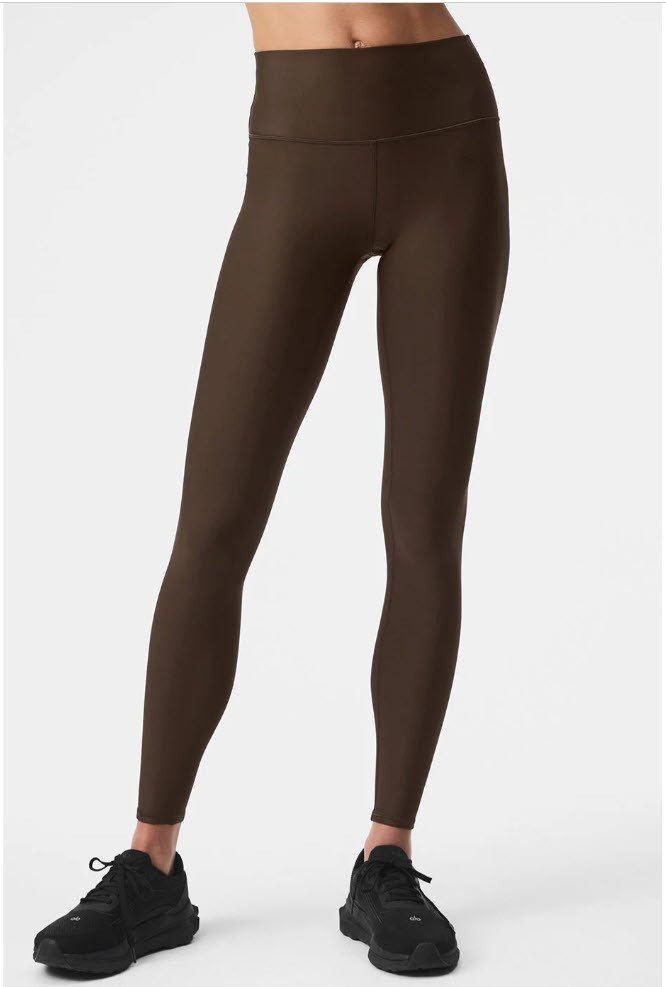EXCELLENT CONDITION ALO YOGA High-Waist Airlift Legging in Espresso Size L