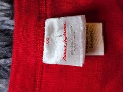 Hannah Anderson Organic Cotton XXL Red Ling Sleeve Shirt Plain Soft LNWT