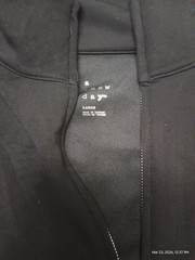 Women’s Sandwash Zip-Up – A New Day™ Black L