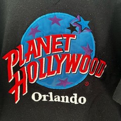 Planet Hollywood Orlando Black Crew Neck Embroidered Logo Vintage Sweatshirt