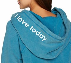 PEACE LOVE WORLD SOFT FLEECE KNIT OVERSIZED HOODIE PULLOVER NEW $ 66