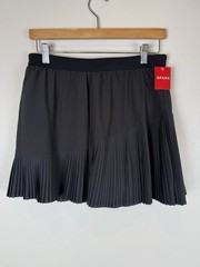 NWT Spanx Yes Pleats Get Moving Athletic Wicking Skort 14″ Skirt Very Black L