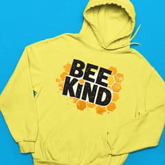 Bee Kind World Bee Day Hoodie Cute Cartoon Bumble Bee Honey Jar Funny Gift