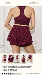 popflex High Waisted Supershort™ – Fleur d’amour size small🎧