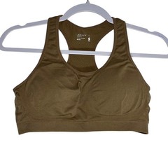 Jockey Womens XL Brown Seamless Racerback Sports Bra RN 50369 Activewear
