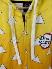 Anime Demon Slayer Kimetsu no Yaiba Hoodie Zip Up Jacket Size XL