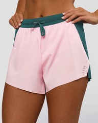 LSKD Accelerate 3″ High-Rise Running Short Teal Marshmallow Size Small