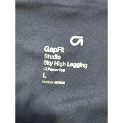 GapFit Studio Sky High Legging Womens L Black Activewear Yoga PowerYou Excellent