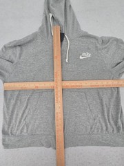 Nike Women’s Hoodie 1X Heather Grey Gym Vintage Zip Drawstring Lightweight