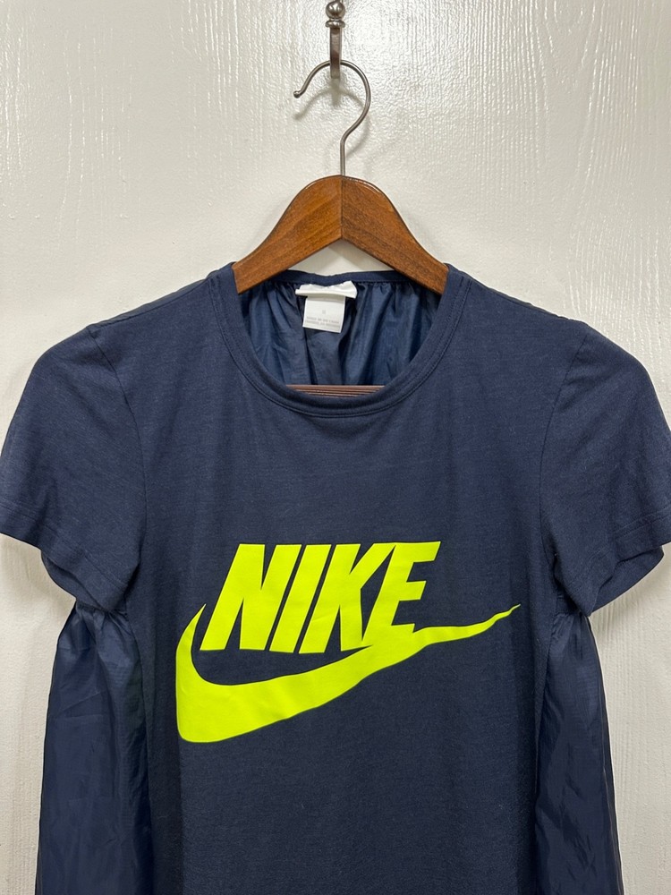 Nike Lab x Sacai Logo T-shirt Tech Futura Wordmark Tee Lightweight Blue size S