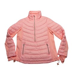 Calvin Klein Performance Down Jacket Womens Medium Pink 1/2 Zip Lightweight
