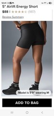 Alo Yoga Airlift Energy Short Black High Waist W6295R Womens Size S NWT