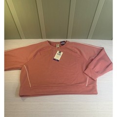 Members Mark Womens Sandwash Crewneck Pullover and Jogger Set Pink XXL NWT