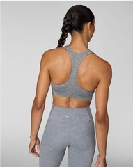 New Nike Women’s Swoosh Sports Bra Medium Support Grey/White DX6821-086 MEDIUM